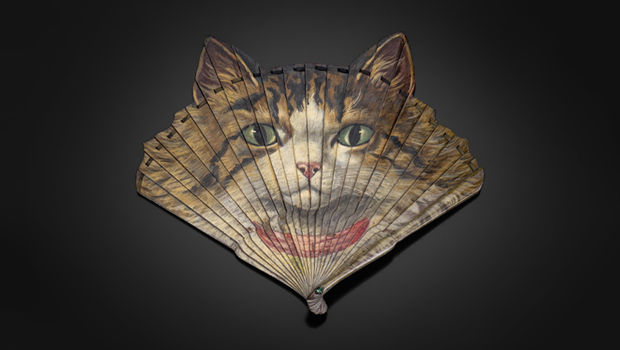 cat hand fan