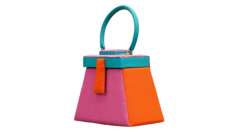 geometric colorblock purse